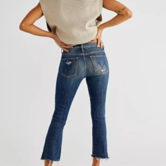Mother The Insider Crop Step Fray Wicked Wildflower Sz 27 - Picture 2 of 6